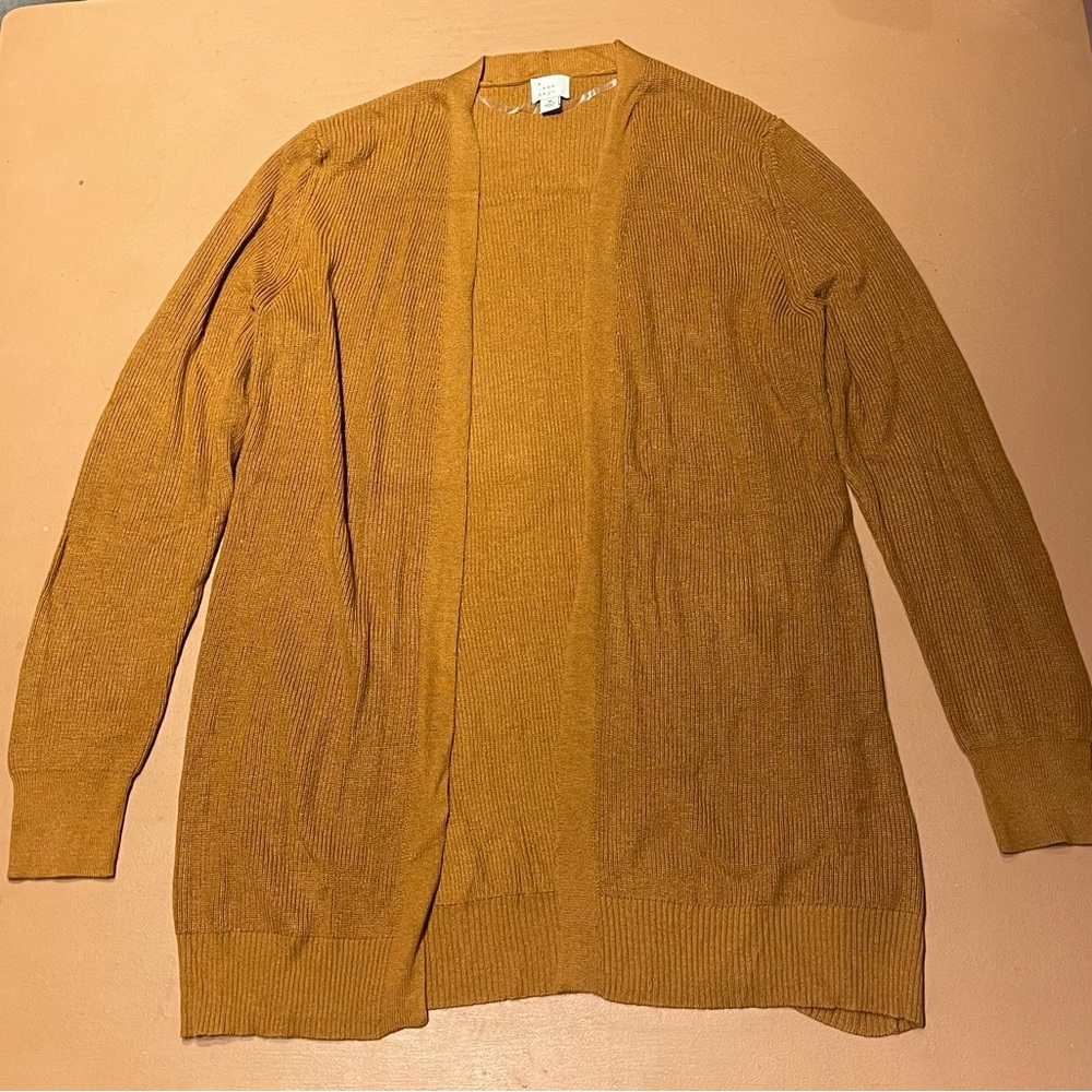 a new day Carmel Colored Cardigan Sweater Long Knit